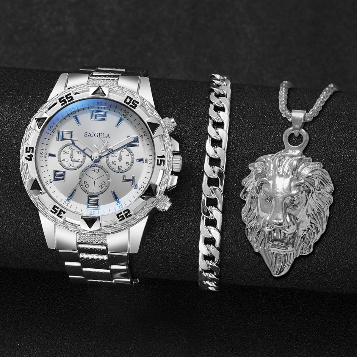 3PCS/Set Fashion Steel Band Men&