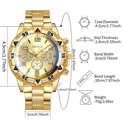 3PCS/Set Fashion Steel Band Men&