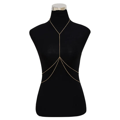 New Accessories Women Double Layer Fashion Alloy Electroplating Body Chain One Body Chain Body Chain BD7025
