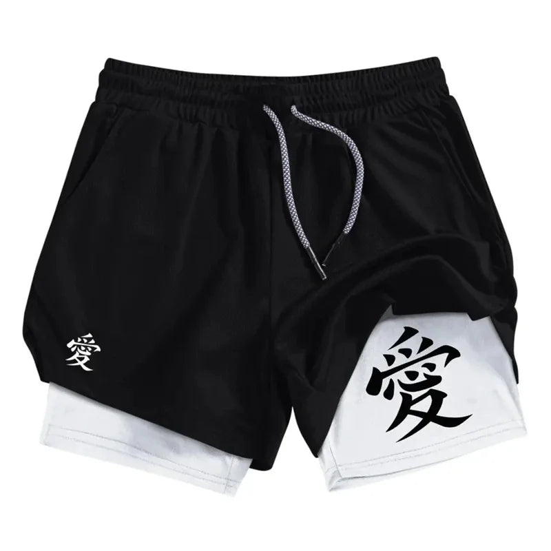 Athletic Activewear 2-in-1 Shorts for Men Gym with Phone Pocket Towel Loop Workout Running Quick Dry Fashion Versatile Shorts