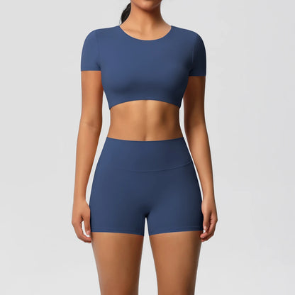 Workout Sportswear 2Pcs Piece Female Women Active Wear Sports Tank Top Women Gym Workout Leggins Booty Bum Leggins