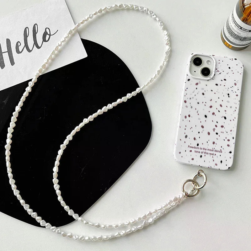 120CM Long Crossbody Bag Accessories Mobile Phone Lanyard Pearl Chain Women&