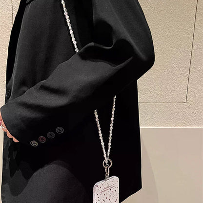120CM Long Crossbody Bag Accessories Mobile Phone Lanyard Pearl Chain Women&