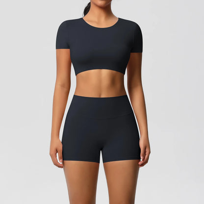 Workout Sportswear 2Pcs Piece Female Women Active Wear Sports Tank Top Women Gym Workout Leggins Booty Bum Leggins