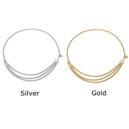 Antique Jewelry Ethnic Style Body Chain Adjustable Retro Metal Chain Belt Body Accessory Sunflower Round Waist Chain Women