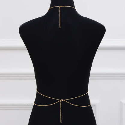 New Accessories Women Double Layer Fashion Alloy Electroplating Body Chain One Body Chain Body Chain BD7025