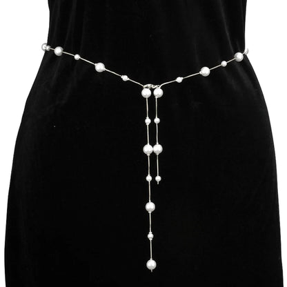 Accessories Ins Sexy Pure Desire Style Imitation Pearl Waist Chain Women&